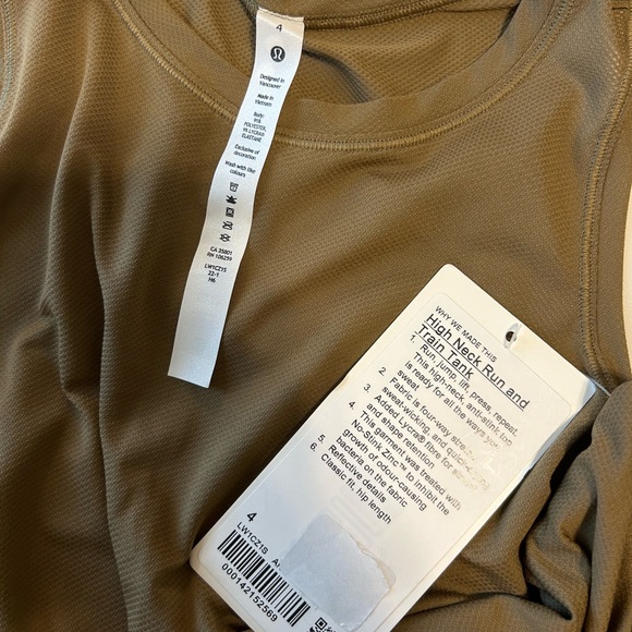 Lululemon High Neck Run and Train Tank size 4 - Picture 5 of 6
